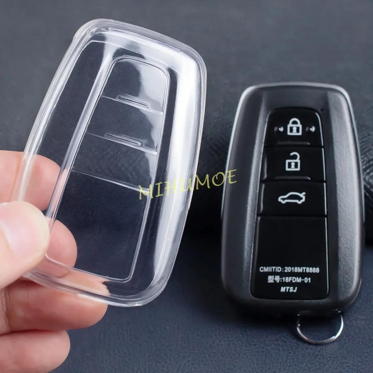 

Черный прозрачный чехол для брелока, чехол для ключей для Toyota Corolla GT86 RAV4 Prius Camry CHR Avalon Highlander Mirai 4Runner