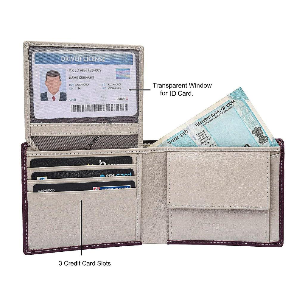 Portofel Kyle Brown/Sand din piele pentru bărbați