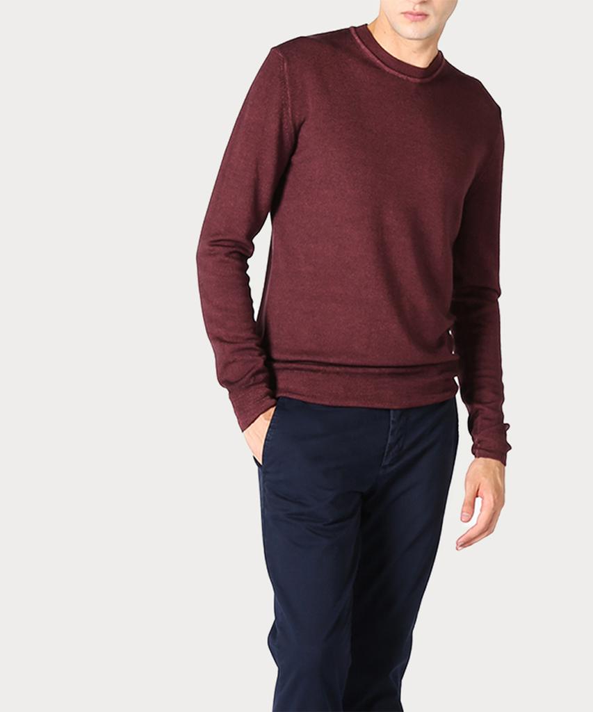 PANICALE Crewneck Wool Sweater [Wine]