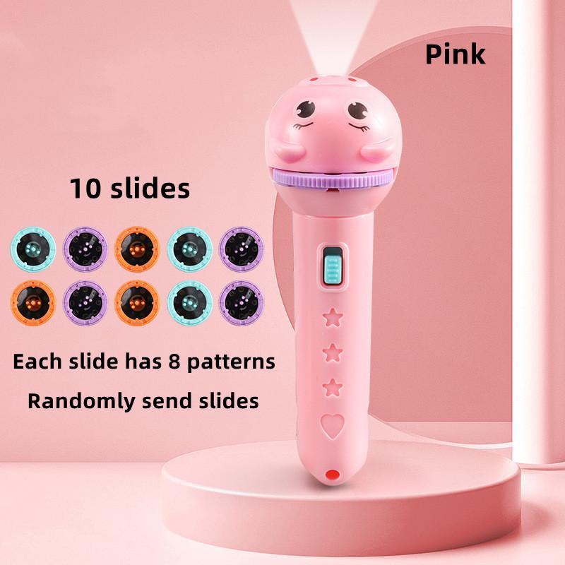 Animal Pattern Hand-held Projection Lamp - Early Education Children's Flashlight Parent-child Interactive Educational Toys
