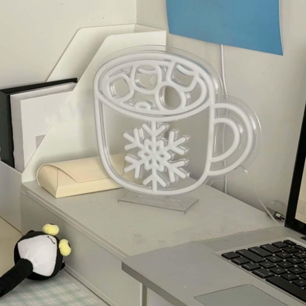 Luminous Christmas Neon Sign USB-powered Xmas Shaped Light Atmosphere Signboard  Camper