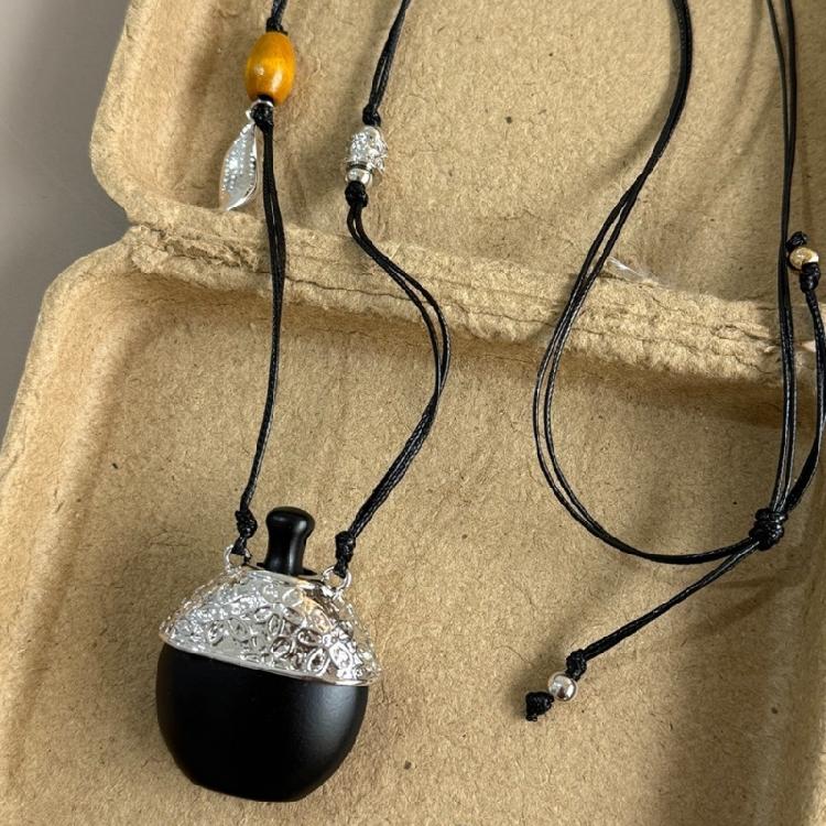 Artisanal Crafted Wooden Pendant Necklace Modern Ethnic Styles Statement Pieces