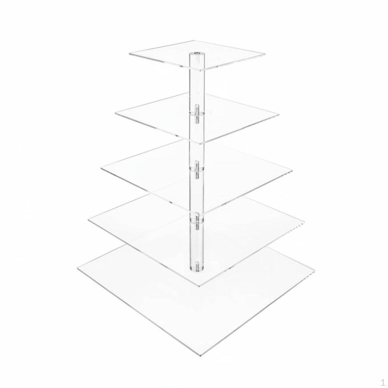 Clear Acrylic Cupcake Stand Transparent Easy to Assemble Multi Tier