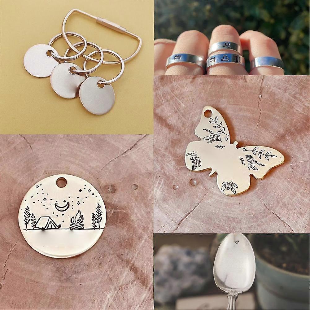12pcs Flowers Trees Multi Pattern Seals Jewelry Stamping Tool