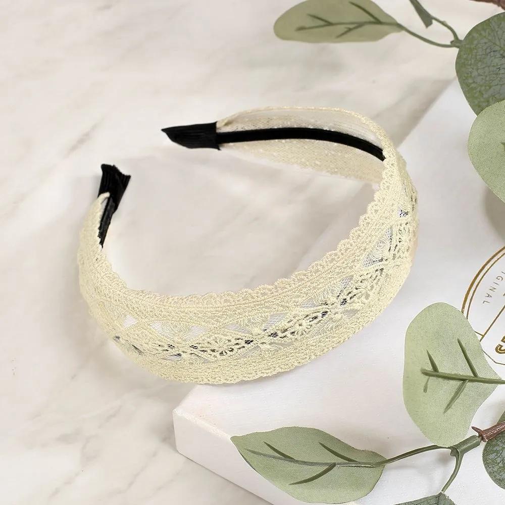 Handmade Headband Daily Headband Angel Scrunchie Frill Lace Ivory