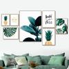 Monstera Green Plant Leaves Canvas Painting Posters Pineapple Parrot Painting Nordic Home Wall Decor Tropical Wall Art Pictures