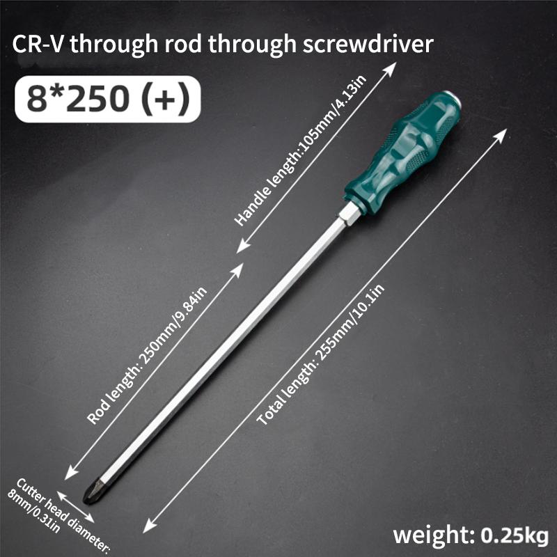 Super Hard High Manganese Steel Impact Screwdriver - Extended Heavy-Duty Bit for Auto & Woodworking Repairs