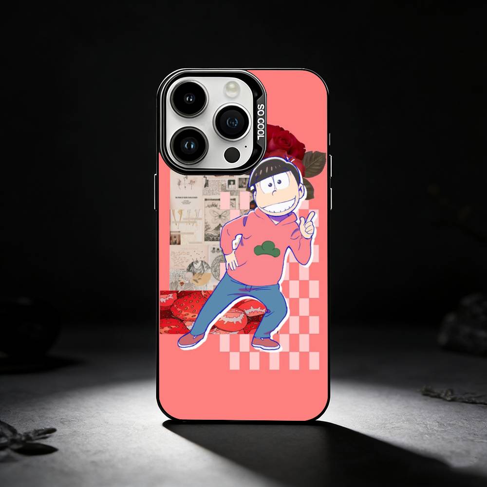 O-Osomatsu S-San Phone Case For iPhone 17,16,15,14,13,12,11 Plus,Pro Max,XS,Colored Silver Phone Case
