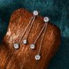 Anziw 925 Moissanite Star Tassel Drop Dangle Earrings for Women Real S925 Silver Studs Earrings Certified Fine Jewelry Gift Girl