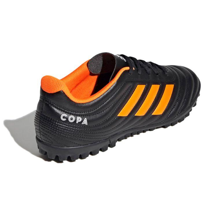 Adidas Copa 20.4 Low Lace TF (Rubber Studs) Firm Ground Artificial Grass Non-Slip Durable Soccer Shoes Men Soccer Shoes Black Orange EH1480