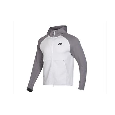 Kurtka casualowa z kapturem i logo sportowym Męskie kurtki Ciemnoszara 928484-078