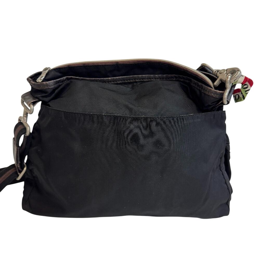 Orobianco Logo Nylon Shoulder Bag Charcoal Nylon Mens Used