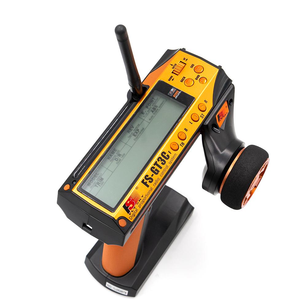 Flysky FS-GT3C 2,4 GHz 3CH dálkový ovladač LCD vysílač s přijímačem FS-GR3E pro RC autoloď