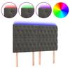 VidaXL LED Headboard Bedroom Furniture Double Bed Accessory Head of Bed Frame Interior Dark Grey 3122809