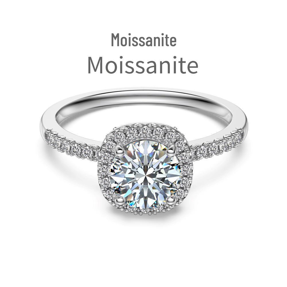 Stilvoller S925 Sterling Silber Ring für Mädchen - Leichter Luxus, Super Glänzend, Modern für den täglichen Gebrauch