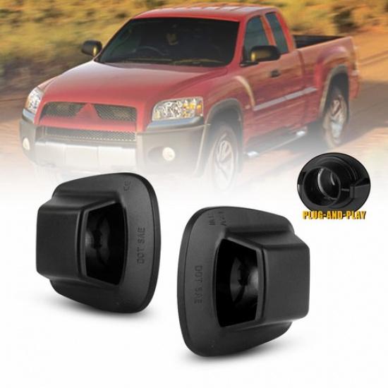 2PCS AUXITO Black License Plate Light Housings Fit 1997-2010 Dodge Dakota Pickup