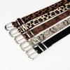 Niche Casual Women's Belt Leopard Print Jeans Belt Literary Retro Pin Buckle Belt Women