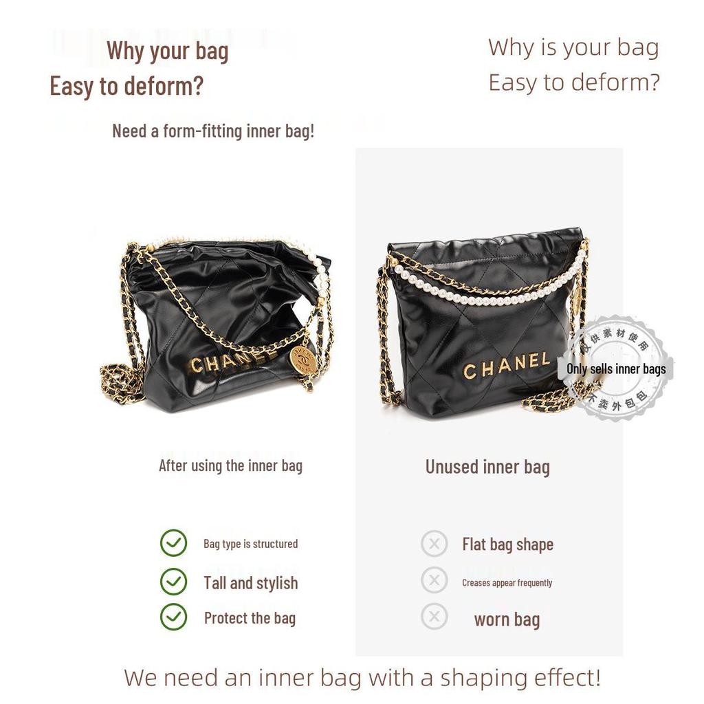 22-Bag Satin Storage & Cosmetic Bag with Fragrance - Inner Bag Support & Lining