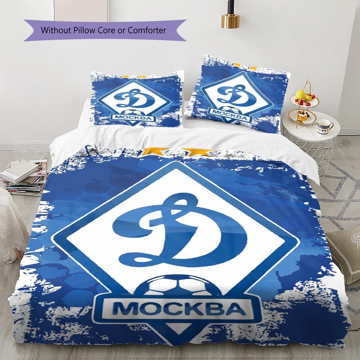 

FC Dynamo Moscow Pattern Bedding Set Quilt Cover Pillowcase Home Decor Gift (1 * duvet cover + 2 * pillowcase, without core) 135x200cm