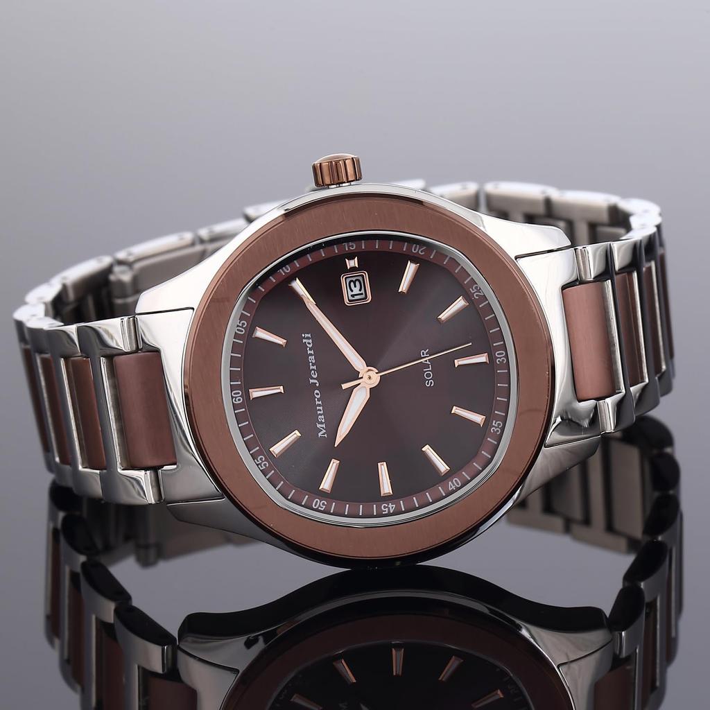Mauro Geraldi Solar All Stainless Water Resistant to 3 Men's Watch, Steel, ATM, MJ053-4