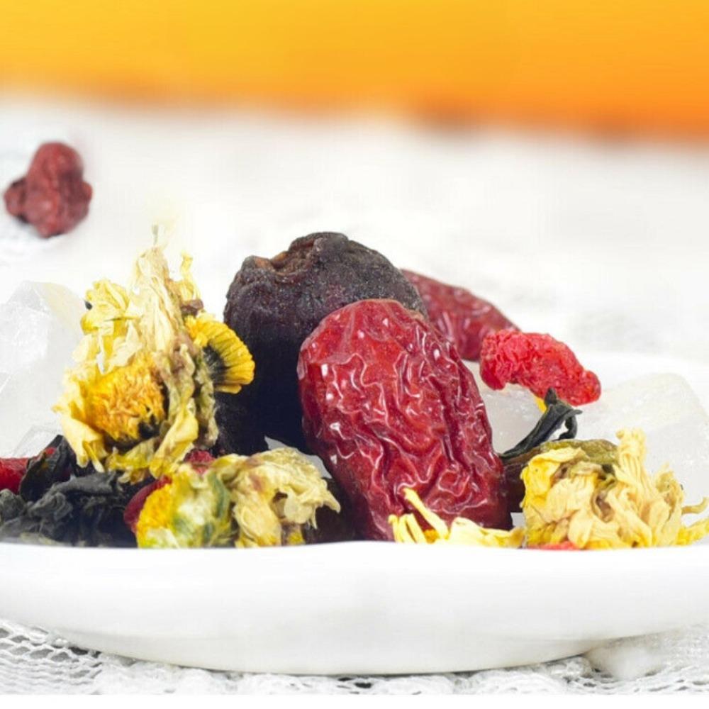 200g Hälsosamt Krysantemumte med Goji, Vitt Svamp, Longan, Röda Dadlar