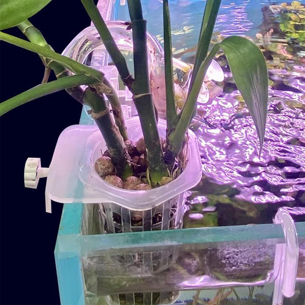 Fish Tank Planting Cup 2 Pcs Hydroponic Plant Hanging Holder Aquatic Support Basket Aquarium Accessories For Aquascape Decor