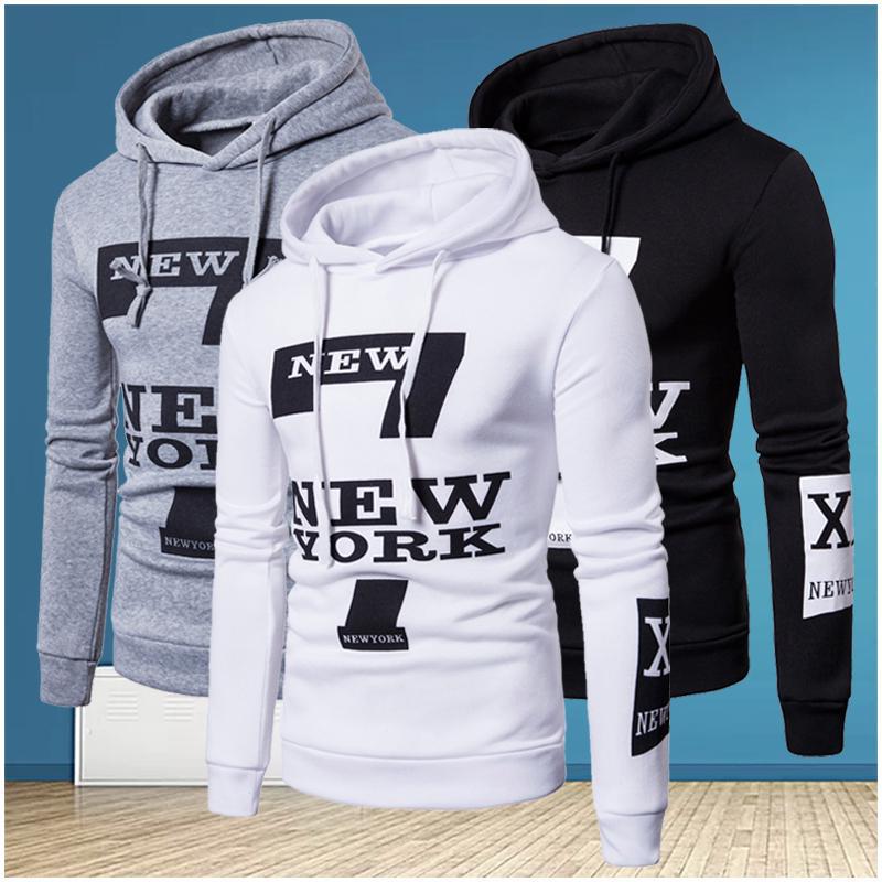 SCIONE 2pcs/set Men's Mannequin Cap Men's Casual Letter Print Sweater Hoodie Set