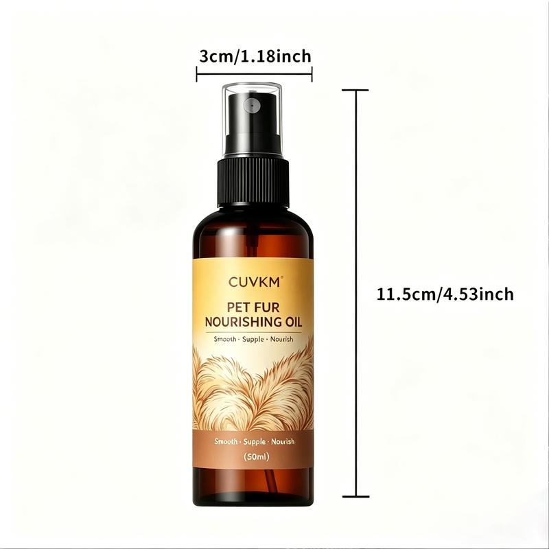 Pet Hair Care Oil Deep Nourish Dry Brittle Fur Soften Coat Reduce Frizz Grooming Essential for All Pets