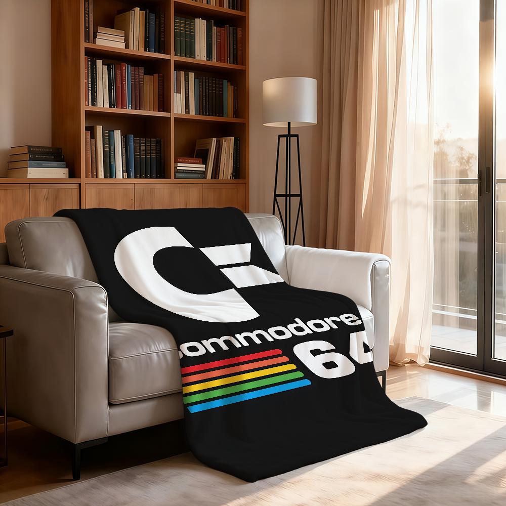 Fashion C-Commodore 64 Blanket Soft Throw Blanket for Home Bedroom Bed Sofa Picnic Travel Office Rest Cover Blanket Gift