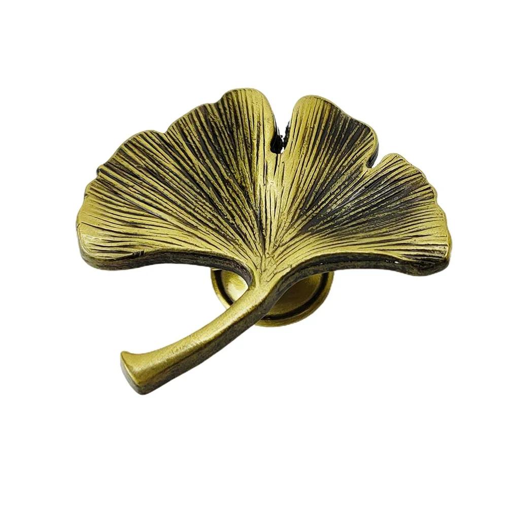 

Metal Handle Ginkgo Leaf Shape Zinc Alloy Pulls Furniture Handle Door Cabinets Knobs For Children Bedroom Room Wardrobe Drawers