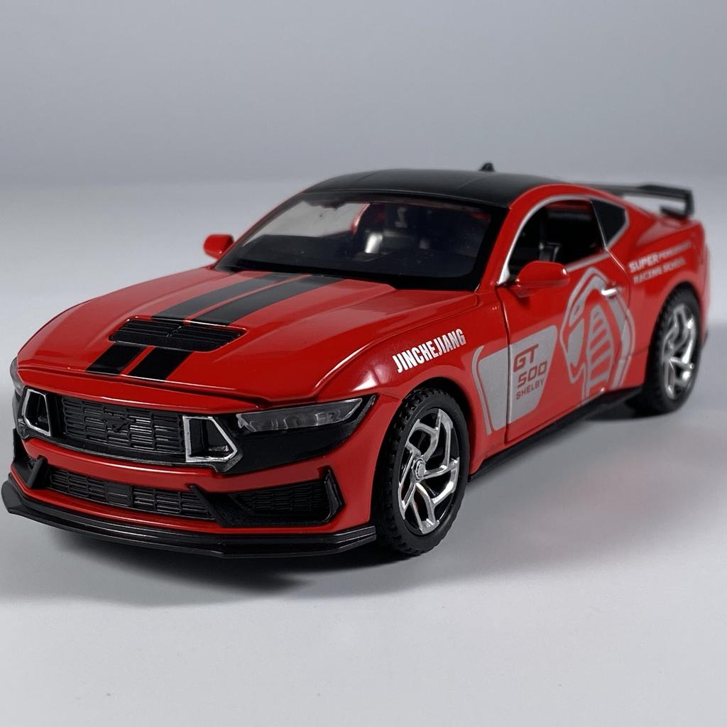 1:32 Ford Mustang Shelby GT500 Coupe Alloy Metal Diecast Model Car Sound And Light Pull Back Children's Toy Car Mini GT Present