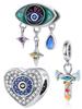 Charms Plata Heart Evil Eye Cross Beads Copper Plated For Charms Copper Plated Original Bracelet For Jewelry Making
