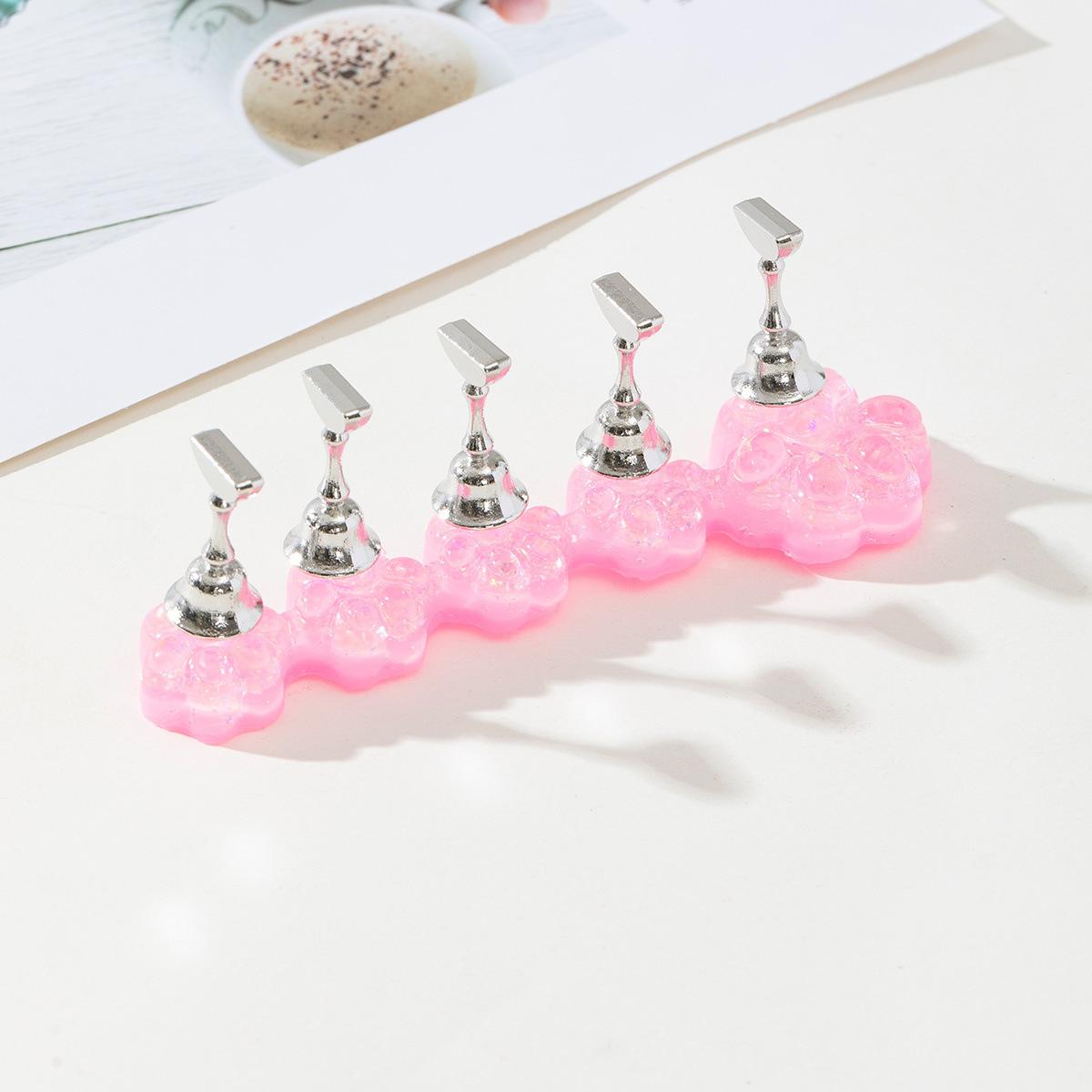 

BEPAN Cat Claw Resin Nail Stand for Press On Nails Aurora Showing Shelves Nail Display Magnetic Holder Manicure Organizer Tools