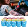 15PCS Tattoo Grip Cover Wraps Self Adhesive Elastic Tattoo Bandage Tape Paw Print Yellow Blue Rose Red 5cm Width