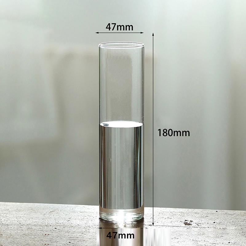 Hydroponics Plants Desktop Glass Planter Vase Glass Vase Transparent Cylinder Flower Vase Bedroom Desktop Home Decoration