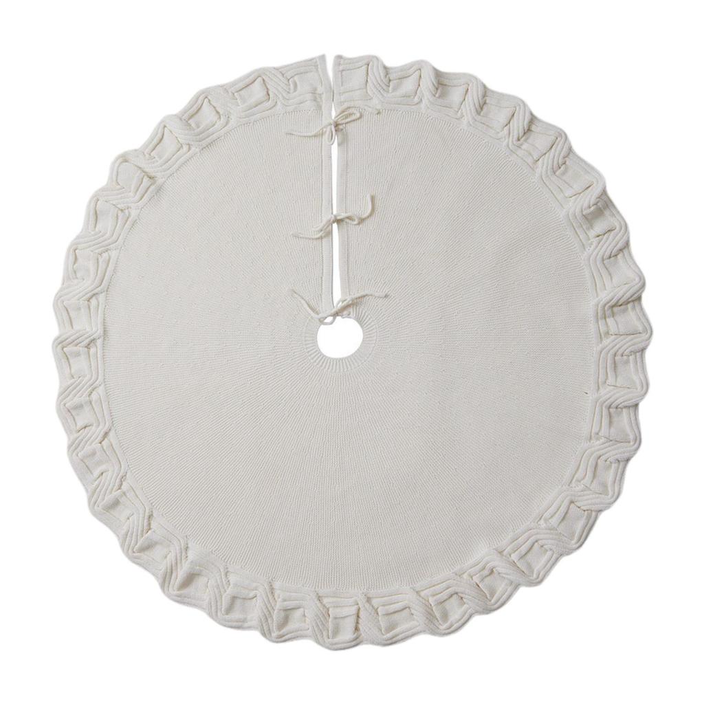 Christmas Tree Skirt Round Ornament Decorative Xmas Tree Skirt Christmas Decoration for Home Bedroom Hotel Holiday Party