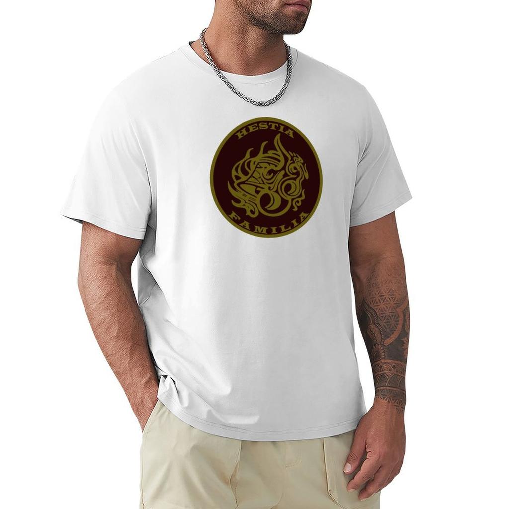 Danmachi Hestia Familia Emblem Tshirt Worker Basic Short Sleeve Tee