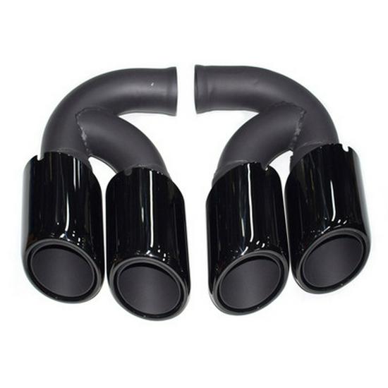 Porsche Cayenne GTS Black Quad Tailpipe Trim (11-24 Years)