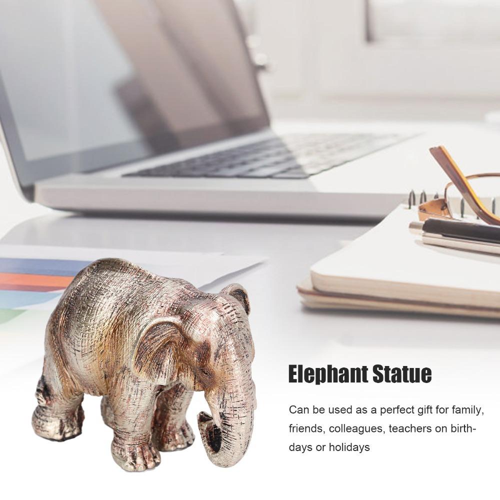 3.35in Elephant Figurine Exquisite Workmanship Elephant Decoration  Desktop Decoration