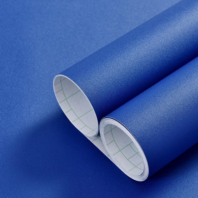 WOKHOME Solid Color Vinyl Self-adhesive Wallpaper Waterproof Contact Paper Wall Sticker Film Wall Papers In Rolls Home Decor