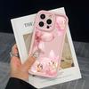 Pink Hibiscus Pattern Phone Case Suitable for iPhone 17 16 15 14 13 12 11 Pro/Max/Plus Anti Drop and Shockproof Back Cover
