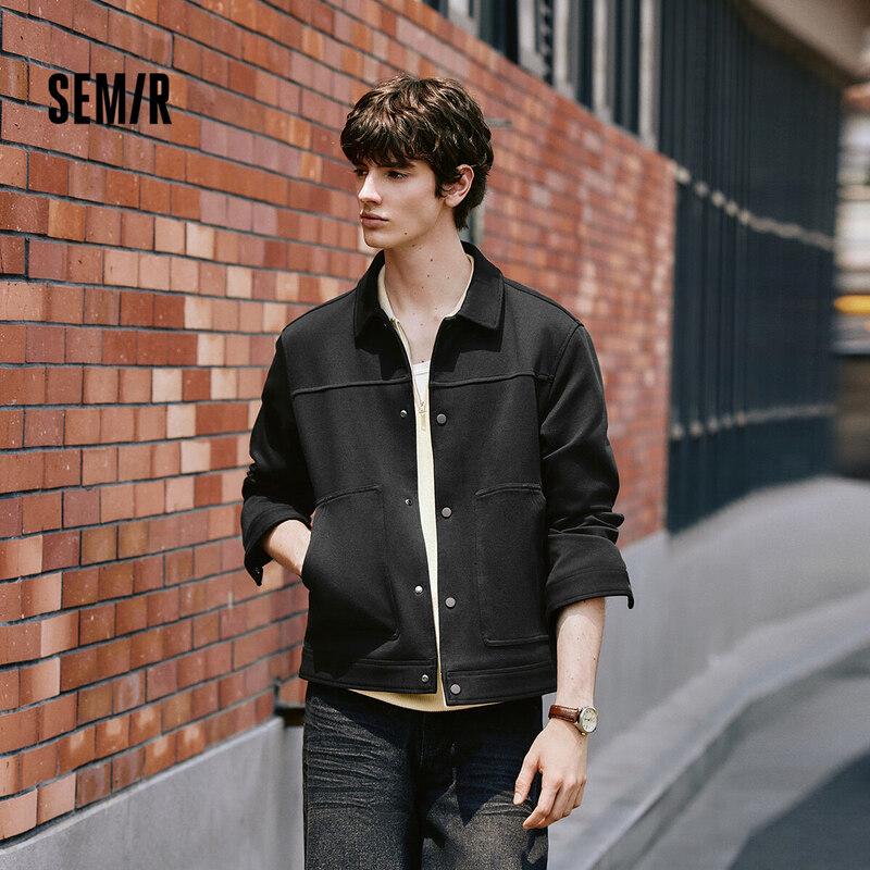 Semir Men's Solid Knitted Jacket