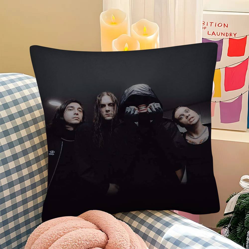1Pc Bad Omen Cartoon Character Pillow Case Fashion Square Pillowcase Bedroom Sofa Room Ins Decoration Leisure
