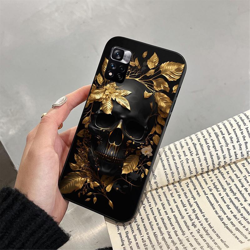 

Чехол для телефона для Xiaomi Redmi note 14 Pro 14 13 12 11 10 Pro 14S 12S 11S Redmi 14C 13C 10 Череп Redmi Note 12S