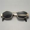 2PCS Vintage Punk Style Sunglasses Men Retro Round Metal Frame Women Sun Glasses Fashion Eyewear