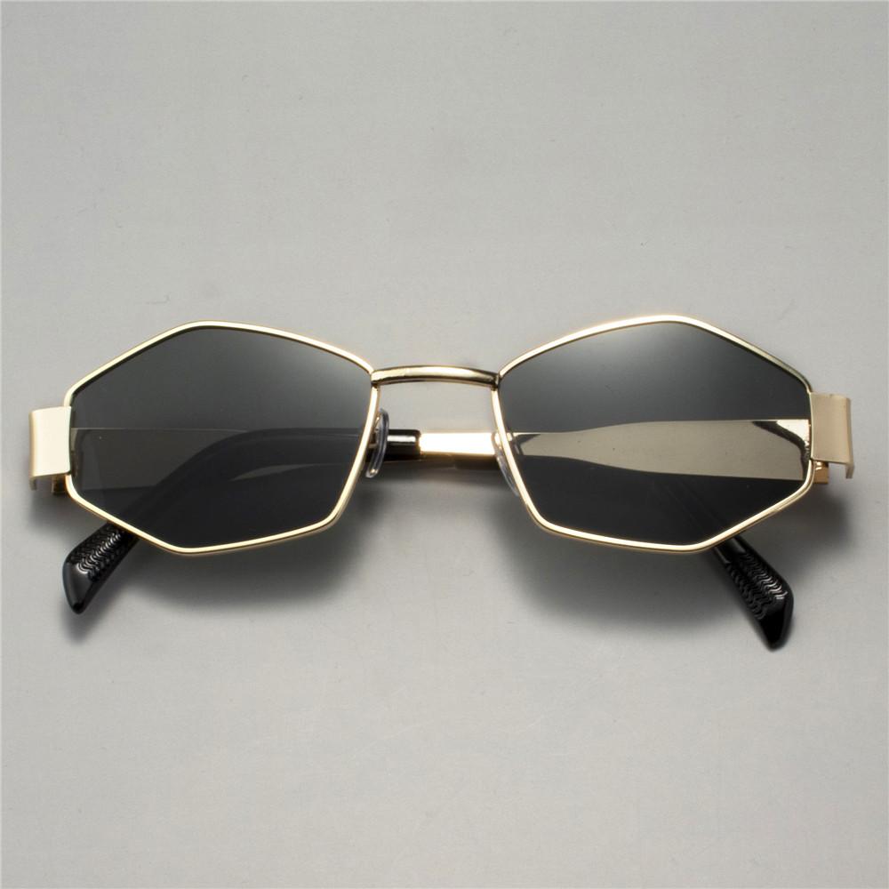2PCS Vintage Punk Style Sunglasses Men Retro Round Metal Frame Women Sun Glasses Fashion Eyewear