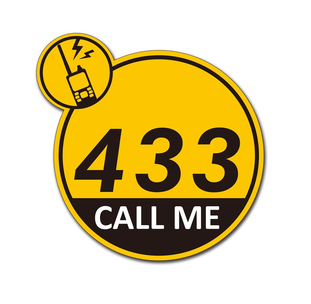 

Call Me RMS-008L 433MHz Car Magnet Sticker Coleme Amateur Radio Mobility Insight Engineering жёлтый