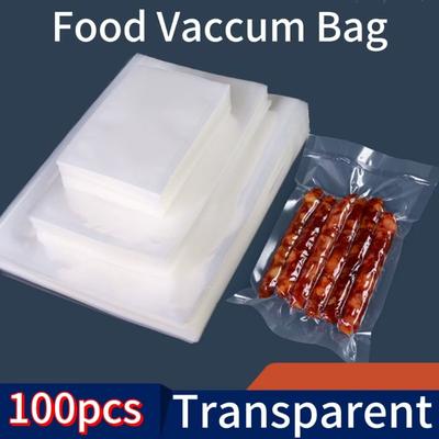 100 Stück Lebensmittel-Vakuumierbeutel, Lebensmittel-Vakuumbeutel, für Vakuumlagerung, Meal Prep und Sous Vide, Lebensmittelkonservierung, versiegelter Beutel