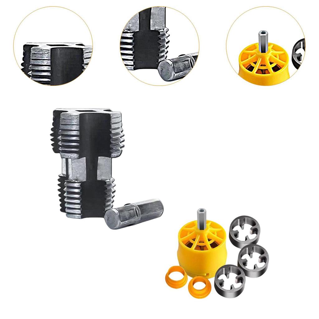 Kit Attrezzi per Filettare Tubi in PVC con Fili 1/2", 3/4", 1" Strumento Manuale Multifunzione