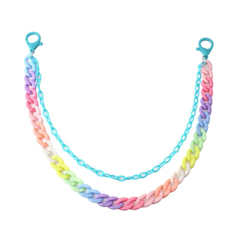 Plastic Resin Double Layer Belt Chain For Men Women Summer Winter Fashion Accessories